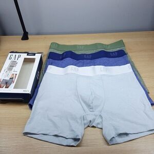 GAP Boxer Briefs Mens Small Blue Green 3-Pack 5" Breathe Contour Pouch Stretch